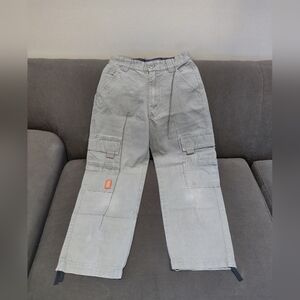 Boys' Beige Cotton Cargo Pants